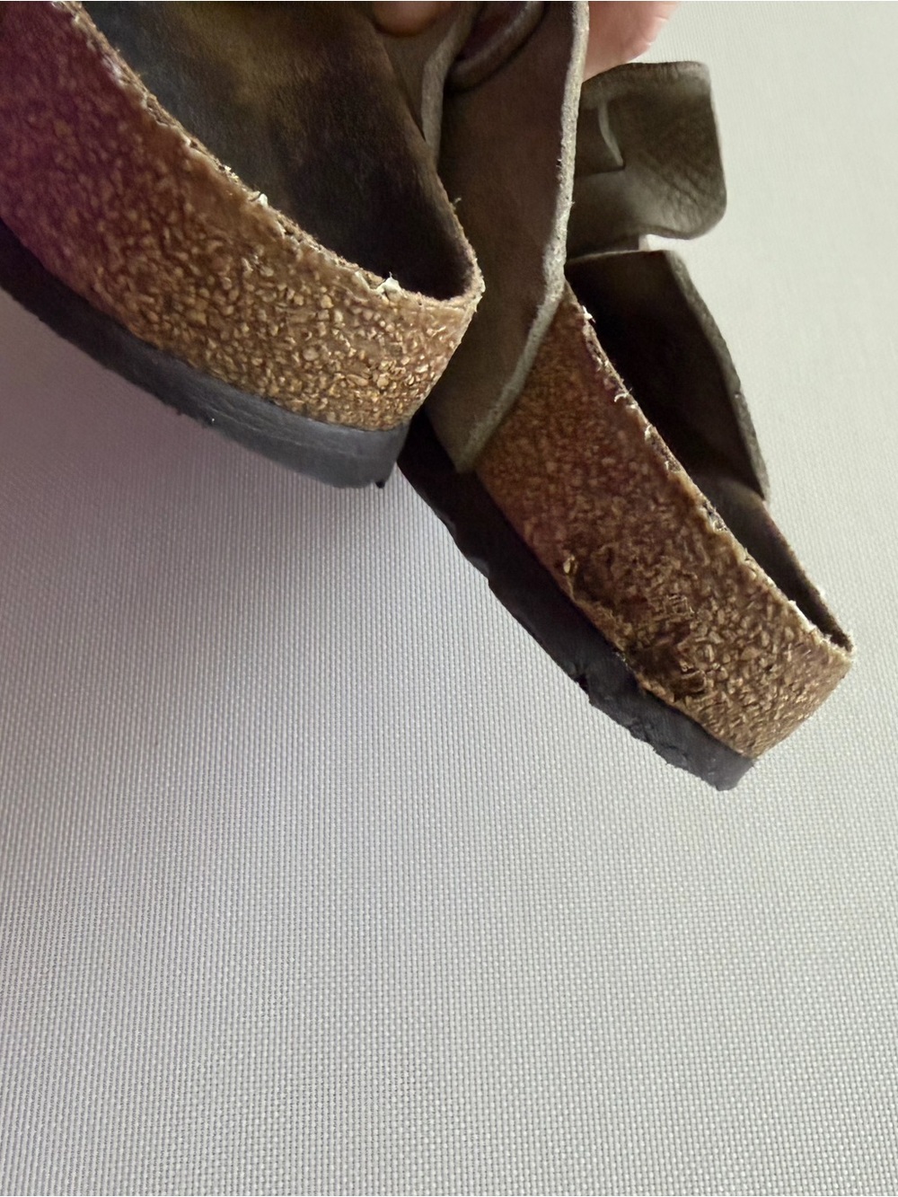 Birkenstock Women's Suede Clogs in Taupe - Picture 9 of 10